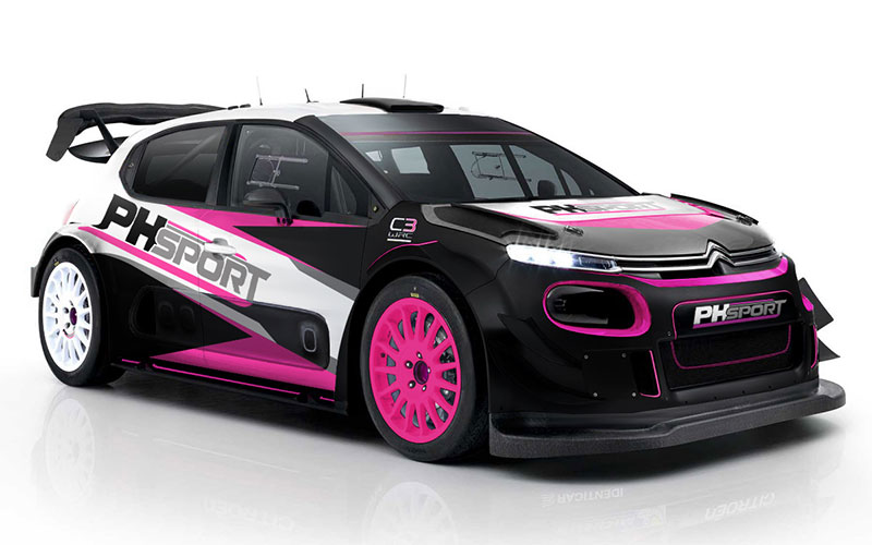 A Citroën C3 WRC for hire from PH Sport